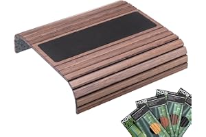 Bambubricka för Soffarmstöd – Antiglid, Flexibel Passform för Alla Armstöd - 40x34x1cm – Sidobord i Bambu med Elegant Design