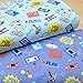 Produktbild Jersey-Stoff "Retro Games" Kinderstoff in Bester Öko-TEX Qualität / Meterware ab 50cm / MX-10-4 (2. Bunt auf Rauchblau)