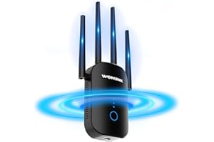 Wonlink Ripetitore WiFi Potente,1200Mbps Ripetitore WiFi 5GHz&2,4GHz Dual Band WiFi Extender Supporta Modalità Ripetitore/Router/AP,Amplificatore WiFi con WPS Funzione,1 Porta Ethernet,4*3dBi Antenne