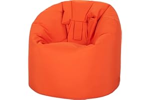 Ready Steady Bed Poltrona Sacco Pouf da Giardino | Chaise Longue da Interno ed Esterno, Design Eergonomico per Il Supporto del Corpo | Pouf da Esterno Resistente all'acqua (Arancione)