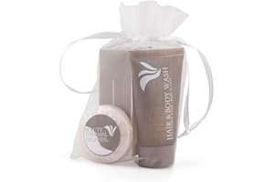 Present-More Amenities baño Beauty Thermal - Prestige Kit Línea de cortesía huéspedes de Hoteles y B&B | Amenities baño sin alérgenos con fragancia Arancia y Canela