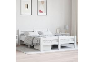 ‎VIDAXL vidaXL Rama łóżka, biała, lite drewno sosnowe, 120 x 200 cm