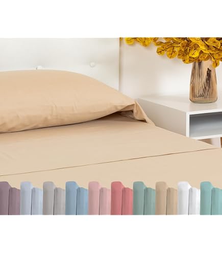 Parure De Lit 4 Pièces Microfibre 140x200 - Made In Italy - Drap Housse, Drap Plat, 2 Taies - Rafraîchissante Et Hypoallergénique