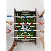 Ahşap Zeminli Mini Langırt Masa Futbolu - &Ccedil;ocuklar İ&ccedil;in 2 Kişilik Eğlenceli Ev İ&ccedil;i Oyuncak Langırt Seti