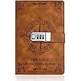 Climberty® Diary with Lock, A5 PU Leather Journal with Lock 200 Pages, Lock Diary Vintage Lock Journal Password Protected Notebook, Lock Diary for Men and Women, 22 X 15 cm (Brown)
