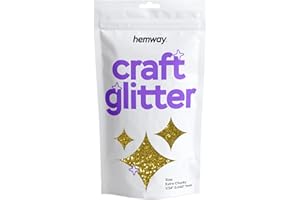 Hemway Craft Glitter 100 g 3,5 oz extra Chunky 1/24" 0.040" 1MM (Gold)