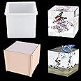 FineInno Square Resin Mould, Geometric Cube Silicone Moulds for Resin, Deep Epoxy Resin Moulds for DIY Craft, Flowers Preservation, Home Decoration