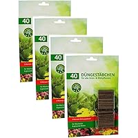 com-four® 160x Düngestäbchen - Blumendünger für Grünpflanzen und Blühpflanzen - Pflanzendünger für Wachstum und gesunde…