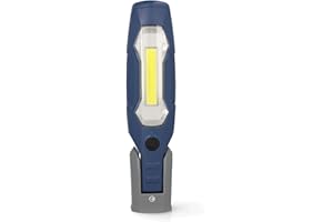 cartrend Lampa warsztatowa LED, wysoka jasność, 600 lumenów, światło powierzchniowe, akumulator 2600 mAh, trzy tryby oświetlenia, hak obrotowy 360°, wytrzymała obudowa ABS