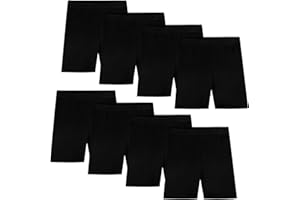 Auranso Lot de 8 Short Cycliste Leggings Filles Enfants Sport Courts pour Filles 2-10 Ans