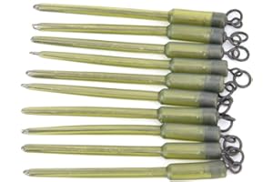 VGEBY - Steli da pesca, 10 pezzi 6,7 cm, terminali lunghi per pesca alla carpa, connettore a tubo lungo, con inserto in piombo per pesca in PVA, accessori per pesca