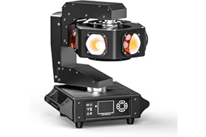 YESPICK 240W Moving Head LED Beam Bühnenlicht rotation, Discolicht Partylict RGBW DMX512 Stroboskoplicht für Partykeller Hochzeit Club Bar Scheinwerfer
