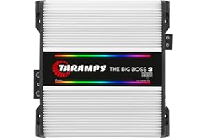 TARAMP'S Taramps The Big Boss 3 Bass Amplifier 0.5 to 2 Ohms 3000 Watts RMS 108 RGB Effects, Multi Impedance, 1 Channel Class D, Monoblock, Smart 3k, Car Audio