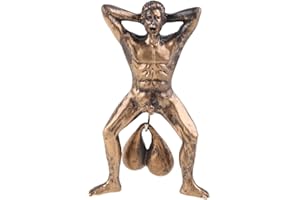 HUIANPEN Funny Old Man With Door Knocker Pendant Character Model Doorbell For Front Door Garden Home Decoration