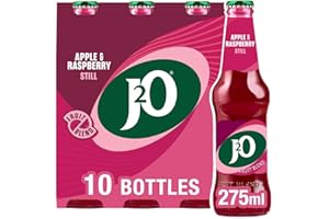 J2O Fruit Juice, Apple and Raspberry, 275ml Bottle (Pack of 10)