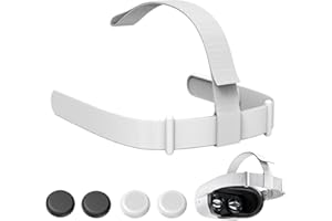 LIUQOBN Adjustable Headband Replacement Part Compatible With Quest 2，Equipped With 4 Handle Protector Caps，Can Enhance Comfort And Gaming Immersion