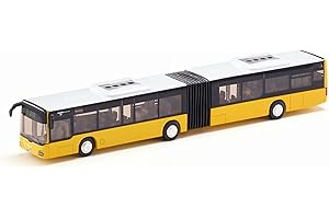 siku 3736 - Bus à Soufflet, 1:50, Métal/Plastique, Jaune, Pneus Caoutchouc, Portes Ouvrables