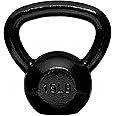 Amazon Basics Enamel Cast Iron Kettlebell - 15 Pounds, Black