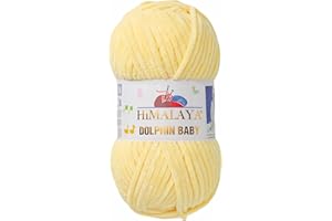 GÉNÉRIQUE Laine à tricoter Himalaya Dolphin pour bébé - Laine en coton - Pour tricot au crochet (80302 jaune clair)