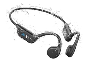 Guudsoud Kopfhörer Schwimmen,Knochenschall Kopfhörer Bluetooth,IP68 wasserdichte, mit MP3-Player 32GB Speicher,Unterwasser Kabellos Sport Open Ear Headphones für Schwimmen Laufen