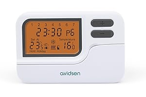 Avidsen 103953 Cronotermostato Settimanale, Bianco