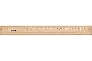 JOLLY Righello universale in legno, 30 cm, infrangibile, colore naturale, per scuola, calcolo, disegno, scrittura, robusto, classico, ideale per scuola