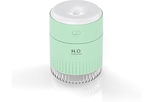 BAMCOO Umidificatore Mini USB umidificatore 2 modalità di Nebbia Super Silenzioso con luce notturna a LED, per ufficio, cameretta del bambino (Grün)