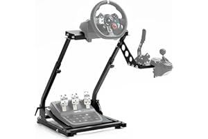 Anman Racing Steering Wheel Stand Shifter Panel Upgrade Sim Gaming Wheel Stand fit for Logitech G25, G27, G29, G920 Thrustmaster T100, T150 Racing wheel, Wheel Shifter and Pedal Not Included