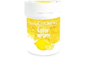 ScrapCooking - Color’ Arôme Jaune Citron 10 g - Colorant Alimentaire en Poudre Saveur Citron - Ingrédient Pâtisserie pour Gâteaux, Macarons, Entremets, Yaourts, Pâtisserie - Fabriqué en France - 4057