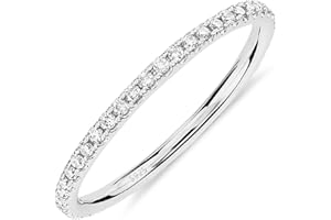 PAVOI 14K Gold Plated Eternity Rings for Women – Sterling Silver CZ Simulated Diamond Stackable Ring Eternity Bands for Women - Trending Fashion Jewelry