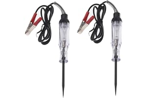DALAETUS 2 Pcs Automotive Circuit Tester Set, DC 6V/12V/24V Circuit Tester, Auto Test Light, Car Truck Voltage Fuse Tester, Electrical Tester for Low Voltage Systems, Switch, Fuse, Wires