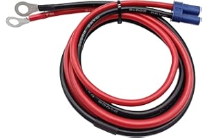 BOLADGE 1 Pezzo Connettore Femmina EC5 a Terminale O-ring Cavo con Filo di Silicio 10awg 100cm per RC ESC Caricabatterie Alimentazione Elettrica
