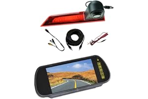 Dolphin Automotive Rear Brake Light Revering Camera fits Ford Transit Custom from May 2016 Onwards, LED Version - With 7" Mirror Monitor