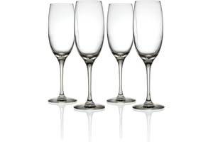 Alessi Mami XL | SG119/9S4 - Set di 4 Bicchieri per Spumanti e Champagne in Vetro Cristallino