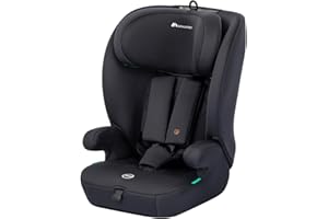 Bebeconfort Ever i-Safe, Alzador Coche Niño, De 15 Meses a 12 Años, 76-150 cm, Silla Coche Evolutiva, Seguridad R129, Protección frente a Impactos Laterales, 11 Posiciones Reposacabezas, Full Black
