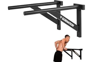 GORNATION Barras Paralelas de Pared para Fondos & L-Sit, Barra de Calistenia para Inmesiones, Equipamiento de Entrenamiento de Calistenia, Soportes para Fondos de Muro