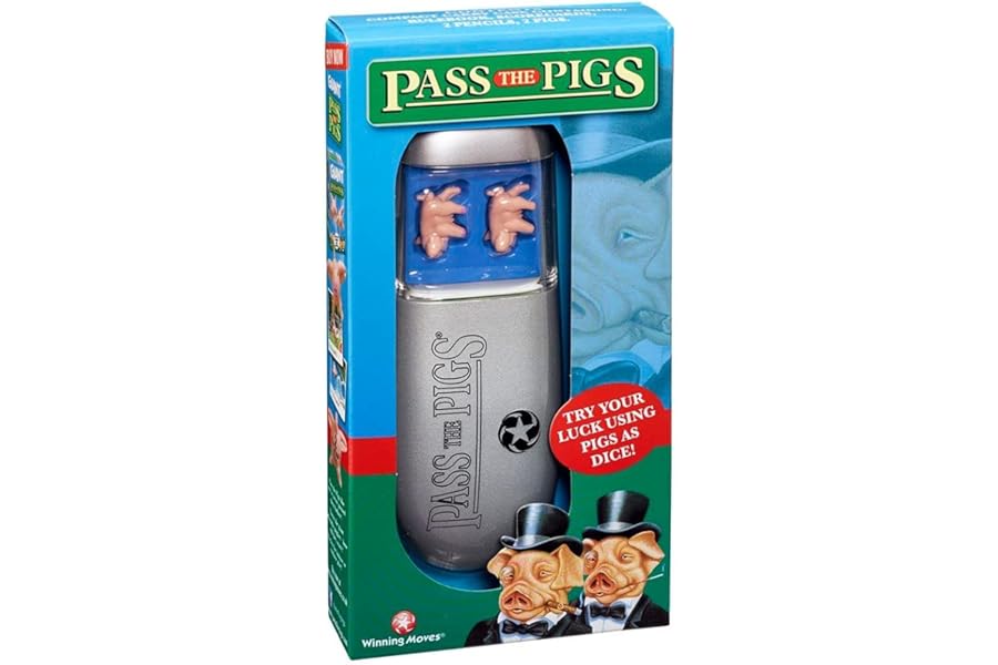 PASS THE PIGS Dice Game, The classic party and travel game, Will you get a Leaning Jowler? A Double Snouter?, first to 100 points wins, great gift for ages 6 plus