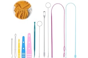 ADLABLD 11Pcs Drawstring Threader Tool Set, Stainless Steel Drawstring Threader, Flexible Drawstrings Threaders, Drawstrings Threaders Tool for Jackets Coats Pants Hoodies Sweaters