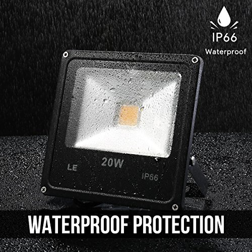 LE 20W Ultraheller LED Fluter, LED Flutlicht, ersetzt 200W Halogenlampe, wasserdicht, 1300lm, Warmweiß, LED Flutlicht, LED Außenleuchten, LED Flutlichtstrahler, LED Strahler, LED Scheinwerfer - 4