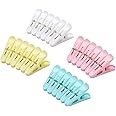 URAQT Clothes Pegs for Washing Line, 24 Pcs Small Photo Pins Clothes Clips Towel Clips, Colorful Strong Grip Pegs for Clothes, Socks, Towel and Photos