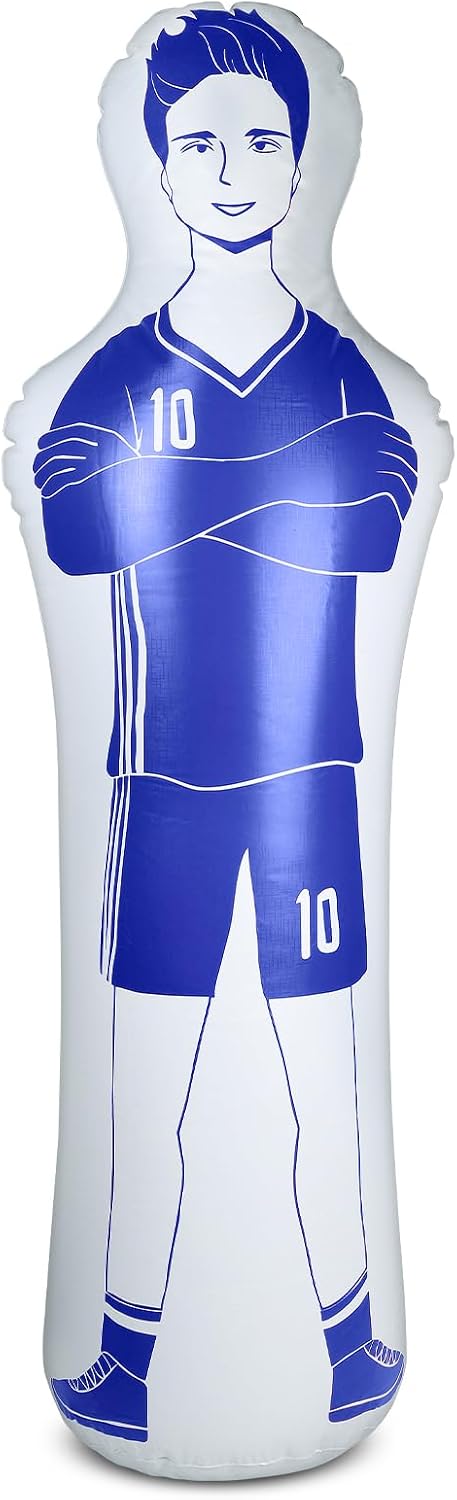 EFUTURETIME Maniquí Inflable de Fútbol de PVC, Muñeco aéreo de Portero Fácil de Plegar y Guardar, Saco de Boxeo Inflable para Entrenar en Fútbol, Baloncesto y Boxeo