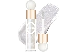 TBeautfave Liquid Highlighter Makeup Stick, Liquid Blush Highlighters Makeup Glitter Eyeshadow, Liquid Contour Body Shimmer Finish Long Lasting Natural-Looking Waterproof Face Body Glow Makeup