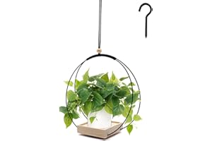 ChAusa Pots de Fleurs à Suspendre Pot Suspendu Jardiniere Suspendue Suspension Plante Idéal pour Les Amateurs de Plantes et Les Passionnés de Décoration Recherchant Un Style éLéGant Parfait(Noir)