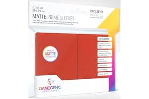 Gamegenic GGS11027ML Matte Prime Sleeves (100-Pack), Red