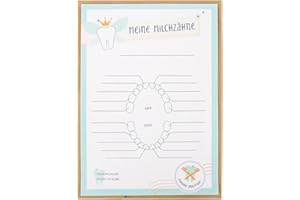 CL&MH Milk Tooth Certificate Lost Teeth Lost Teeth Fairy Certificate for Loss Tooth Fairy Certificate Keepsake for Children