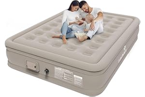 Luxchoice Cama de Aire para 2 Personas Colchón de Aire Autoinflable con Bomba PortáTil y Antidesgaste y Antiruido Tejido de Primera Calidad Colchón Inflable para Camping O Uso DoméStico