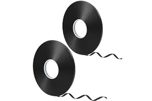 DONQL 2 PCS Balloon Ribbon, Ribbon for Balloons, 50M Per Roll, 5mm Width - Balloon String for Gift Wrapping, Crafting, Christmas, Curling (Black)