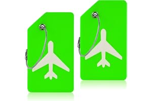 Flintronic 2 st bagagelappar, silikonbagageetiketter, resväske-ID-taggset, handväsketaggetiketter, resetillbehör för inchecka
