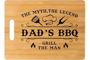 FABULOUSTRIM Father's Day Gifts,Dad Birthday Presents,Dad Christmas Gifts,Personalized Bamboo Cutting Chopping Board for Dad BBQ,Kitchen Birthday Presents for Dad