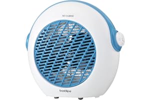 Bastilipo - TVC-2000C, Termoventilador vertical blanco/celeste, 1000/2000W, termostato